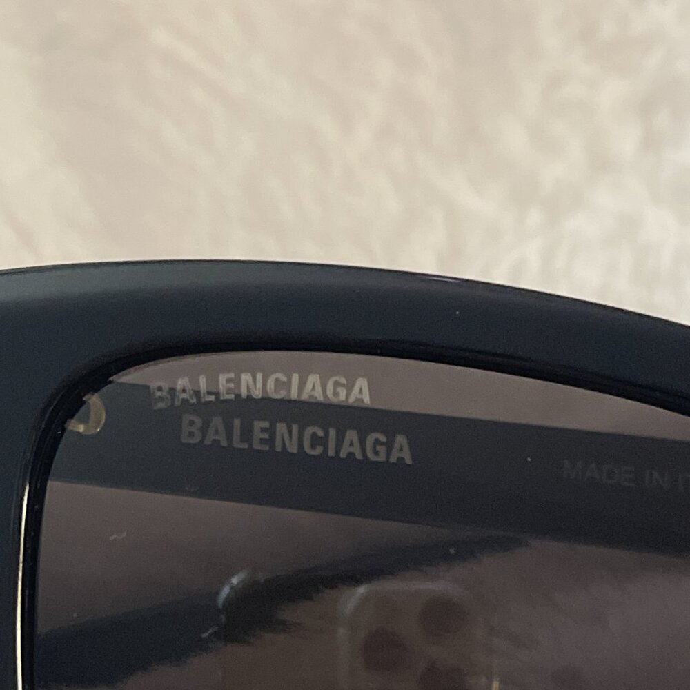 Balenciaga Black/Grey Butterfly Women's Sunglasses BB0174S 001 - Picture 8 of 14